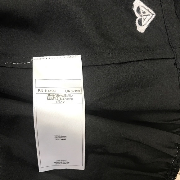 Roxy black dress cream lace trim Small - Picture 8 of 8